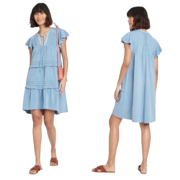 KNOX ROSE Flutter Sleeve Knit Tiered
Dress/Beach Cover Up XS - Picture 1 of 6
